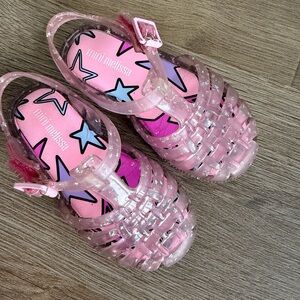 Mini Melissa Clear and Pink Star Jelly Sandals